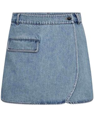 co'couture Korte Broeken ,Blauw ,Denim Denim Skirts