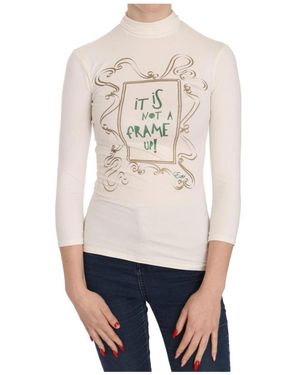 Exte Elegante Witte Crew Neck Top