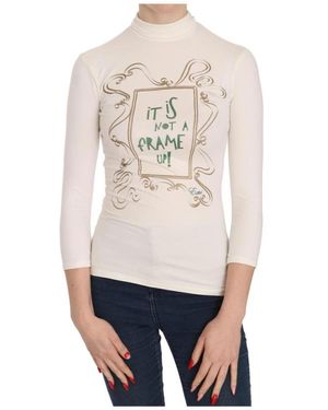 Exte Elegante Witte Crew Neck Top