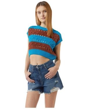 Silvian Heach Round-Neck Knitwear - Blauw