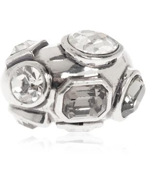 Etro Ring Mit Kristallen - Mettallic