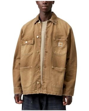 Carhartt Jassen ,Bruin ,Denim Denim Jassen