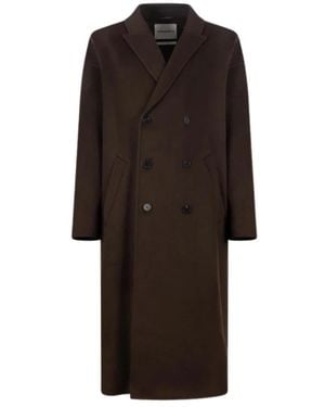Amaranto Double-Breasted Coats - Negro