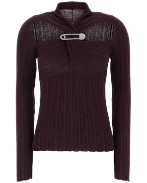GIUSEPPE DI MORABITO Round-Neck Knitwear - Purple