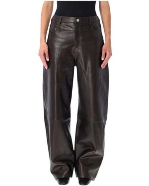Arma Leather Trousers - Nero