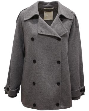 EMMA & GAIA Double-Breasted Coats - Grey