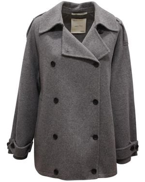EMMA & GAIA Double-Breasted Coats - Grey