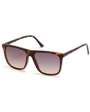Guess Occhiali da sole in resina marrone con lenti viola