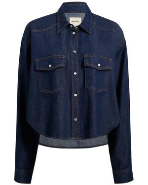 KHAITE Overhemden ,Blauw ,Denim Oversized Denim Overhemd