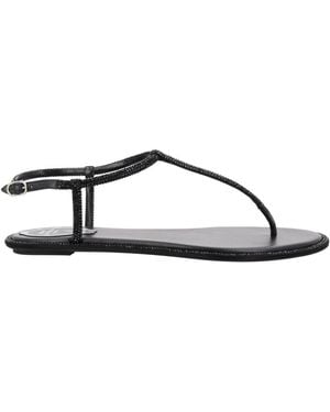 Rene Caovilla Diana Zehentalsteg-Sandalen - Schwarz