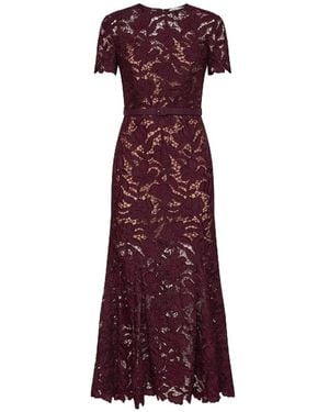 Self-Portrait Midi Dresses - Morado