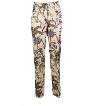 Giulia N Couture Slim-Fit Trousers - Natural