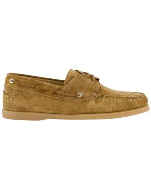 Gibaldi Schoenen ,Bruin ,Suede Bootschoen - Naturel