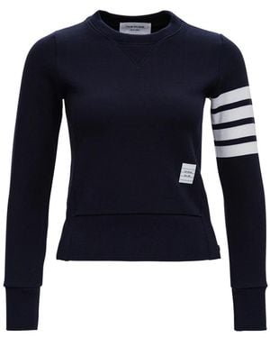 Thom Browne Round-Neck Knitwear - Blue