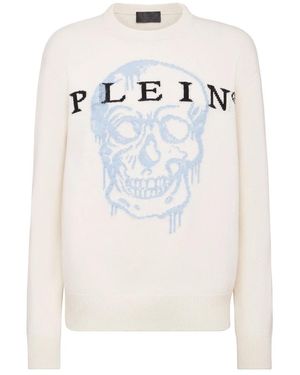 Philipp Plein Round-Neck Knitwear - Blanco