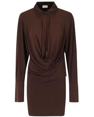ANDAMANE Kleedjes ,Bruin ,Polyester Lilia Mini Jurk