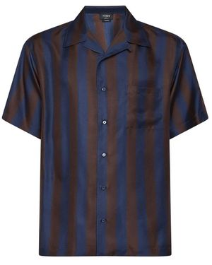 Fendi Overhemden ,Veelkleurig ,Denim Shirts - Blauw