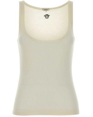 Versace Sleeveless Tops - Natural