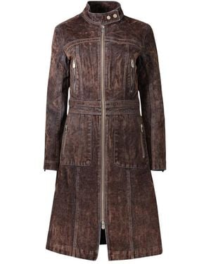 Desigual Jassen ,Bruin ,Suède Suède Trenchcoat