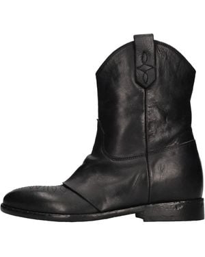 Strategia Cowboy & Biker Boots - Black
