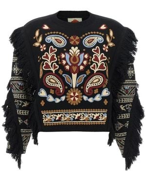 FARM Rio Round-Neck Knitwear - Negro