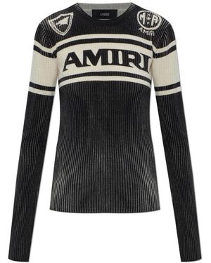 Amiri Round-Neck Knitwear - Nero