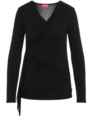 DIESEL Long Sleeve T-Shirts - Black
