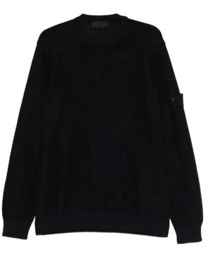 Stone Island Truien & Vesten ,Blauw ,Katoen Cotton Cashmere Crew Neck Jumper - Zwart