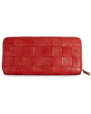 Dragon Diffusion Poppy Leder Zip-Portemonnaie - Rot
