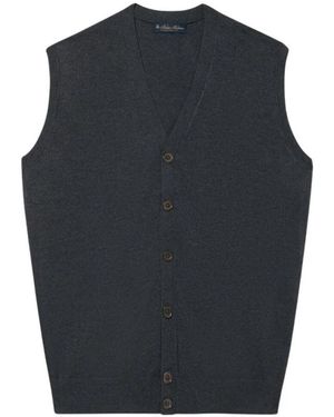 Brooks Brothers Geknöpfter Pullover-Weste - Blau