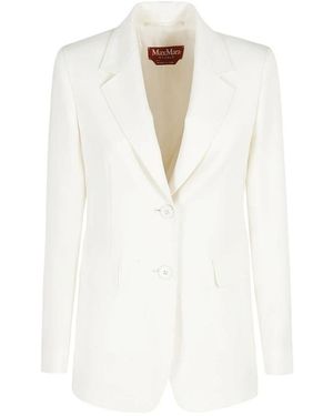 Max Mara Jassen ,Wit ,Leer Linz Blazer