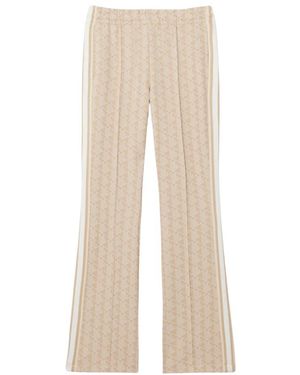 Lacoste Pantaloni Tuta Svasati Con Monogramma - Natur