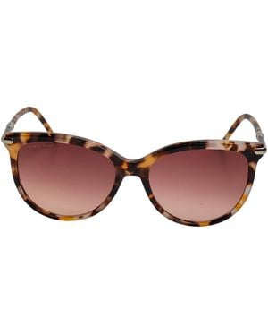 Longchamp Accessoires ,Roze ,Leer Cat Eye Zonnebril - Bruin