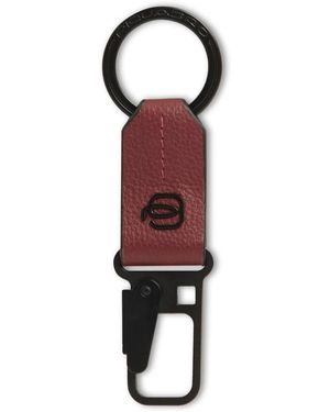 Piquadro Accessoires ,Rood ,Katoen Karabijnhaak Sleutelhanger