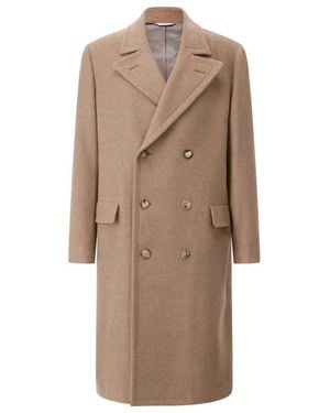 Boglioli Double-Breasted Coats - Brown