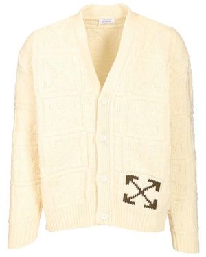 Off-White c/o Virgil Abloh Arrow 3D Stitch Cardigan - Naturel