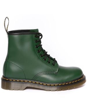 Dr. Martens 1460 Schnürstiefel Aus Glattleder - Grün