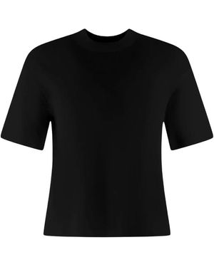 Theory Tops ,Zwart ,Katoen Zwarte Katoenen T-Shirt Relaxed Fit