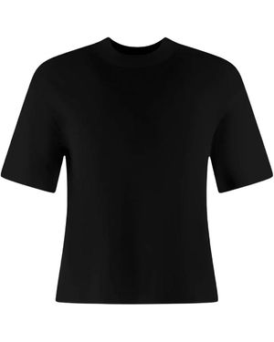 Theory Tops ,Zwart ,Katoen Zwarte Katoenen T-Shirt Relaxed Fit