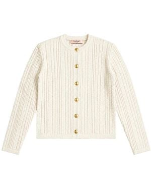 Twinset Truien & Vesten ,Wit ,Cardigans - Naturel