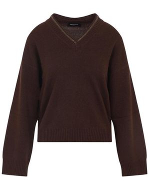Fabiana Filippi V-Neck Knitwear - Brown