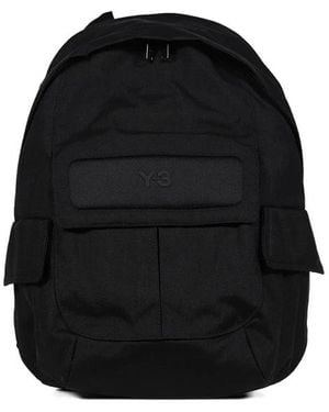 Y-3 Schwarzer Rucksack Mit Verstellbaren Riemen