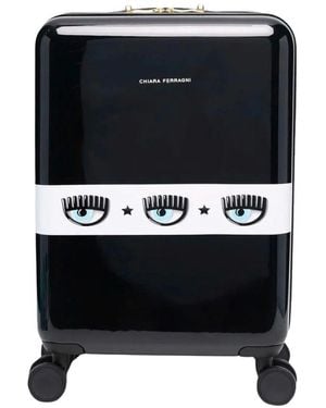 Chiara Ferragni Stylischer trolley mit logo-band - Schwarz