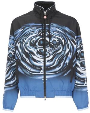 CASABLANCA Jassen ,Veelkleurig ,Polyester Bomberjack Met Abstract Patroon - Blauw