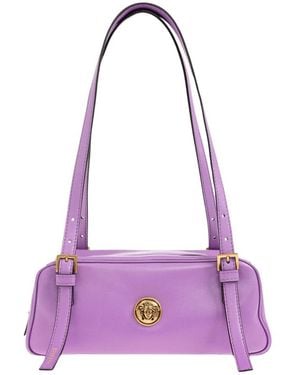 Versace Emblème Nappa Bowling Bag - Lila