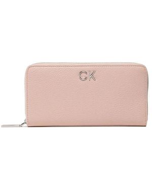 Calvin Klein Wallet Re-Lock Slim - Roze