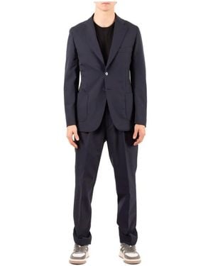 Santaniello Single Breasted Suits - Blue