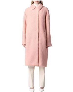 Manuel Ritz Single-Breasted Coats - Pink