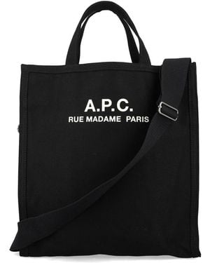 A.P.C. Tote Bags - Nero