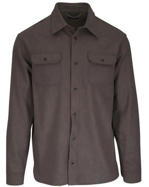 Paul & Shark Jassen ,Bruin ,Wol Wool Blend Overshirt - Grijs